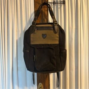 Daniel Cremieux Limited Edition Cakvas Leather Laptop Backpack